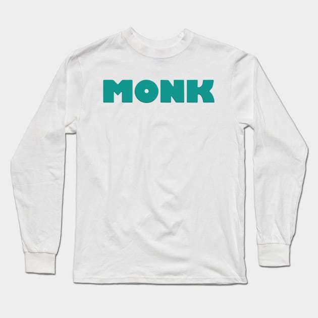 Monk Teal Long Sleeve T-Shirt by Every Hornets Boxscore